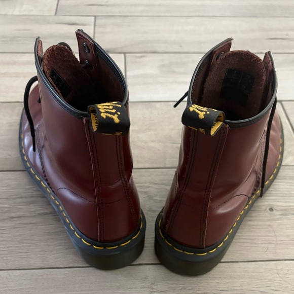 Dr. Martens 1460 Red Leather Boots - Picture 2 of 4
